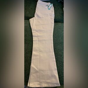 32/18” "Ab"Solution High Rise Itty Bitty Boot W/ Double Yoke Beige Sz 16 NWT